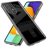 Samsung Galaxy A02S Black Clear Funny Text Quote Adulting AF Hybrid Protective Phone Case Cover