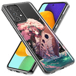Samsung Galaxy A33 5G Kawaii Manga Pink Cherry Blossom Japanese Girl Boat Hybrid Protective Phone Case Cover