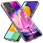 Samsung Galaxy A52 Kawaii Manga Pink Cherry Blossom Japanese Rainbow Girl Hybrid Protective Phone Case Cover