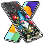 Samsung Galaxy A21 Gnome Red Purple Blue Roses Garden Hybrid Protective Phone Case Cover