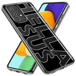 Samsung Galaxy A31 5G Black Clear Funny Text Quote Hella Sus Hybrid Protective Phone Case Cover