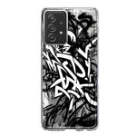 Samsung Galaxy A31 5G Black White Urban Graffiti Hybrid Protective Phone Case Cover