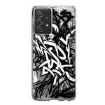 Samsung Galaxy A52 Black White Urban Graffiti Hybrid Protective Phone Case Cover