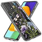 Samsung Galaxy A12 Lavender Dragonfly Butterflies Spring Flowers Hybrid Protective Phone Case Cover