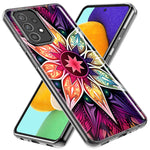 Samsung Galaxy A12 Mandala Geometry Abstract Star Pattern Hybrid Protective Phone Case Cover