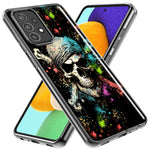 Samsung Galaxy A12 Fantasy Paint Splash Pirate Skull Hybrid Protective Phone Case Cover