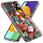Samsung Galaxy Z Flip 4 Psychedelic Cute Cats Friends Pop Art Hybrid Protective Phone Case Cover