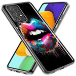 Samsung Galaxy A71 4G Colorful Lip Graffiti Painting Art Hybrid Protective Phone Case Cover