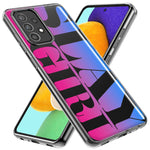 Samsung Galaxy A51 5G Pink Blue Clear Funny Text Quote Slay Girl Hybrid Protective Phone Case Cover