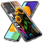 Samsung Galaxy A13 Sunflowers Graffiti Painting Art Hybrid Protective Phone Case Cover