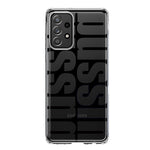 Samsung Galaxy A53 Black Clear Funny Text Quote Bussin Hybrid Protective Phone Case Cover