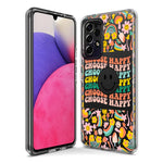 Samsung Galaxy J3 J337 Choose Happy Smiley Face Retro Vintage Groovy 70s Style Hybrid Protective Phone Case Cover