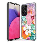 Samsung Galaxy A11 Hawaiian Vibes Hibiscus Flowers Monstera Vacation Summer Hybrid Protective Phone Case Cover