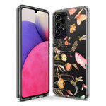 Samsung Galaxy A14 Peach Meadow Wildflowers Butterflies Bees Watercolor Floral Hybrid Protective Phone Case Cover