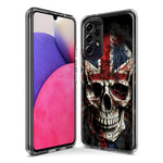 Samsung Galaxy A12 British UK Flag Skull Hybrid Protective Phone Case Cover
