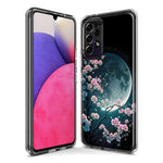 LG Stylo 6 Kawaii Manga Pink Cherry Blossom Full Moon Hybrid Protective Phone Case Cover