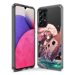 Samsung Galaxy A33 5G Kawaii Manga Pink Cherry Blossom Japanese Girl Boat Hybrid Protective Phone Case Cover