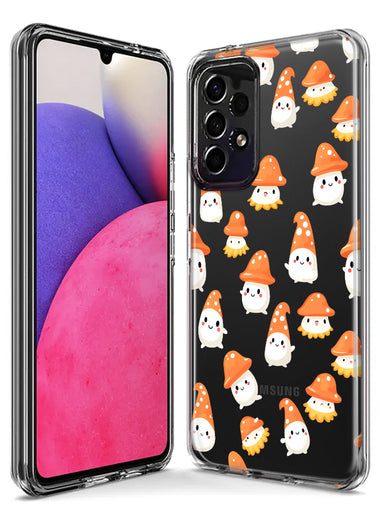 Samsung Galaxy A12 Cute Cartoon Mushroom Ghost Characters Hybrid Protective Phone Case Cover