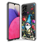 Samsung Galaxy A71 4G Gnome Red Purple Blue Roses Garden Hybrid Protective Phone Case Cover