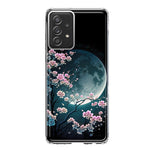 Samsung Galaxy A31 5G Kawaii Manga Pink Cherry Blossom Full Moon Hybrid Protective Phone Case Cover