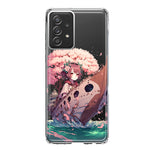 Samsung Galaxy A32 5G Kawaii Manga Pink Cherry Blossom Japanese Girl Boat Hybrid Protective Phone Case Cover