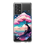 Samsung Galaxy A52 Kawaii Manga Pink Cherry Blossom Japanese Sky Floral Ocean Hybrid Protective Phone Case Cover