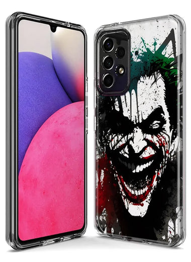 Samsung Galaxy A12 Laughing Joker Painting Graffiti Hybrid Protective Phone Case Cover
