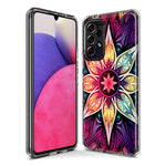 Samsung Galaxy A14 Mandala Geometry Abstract Star Pattern Hybrid Protective Phone Case Cover