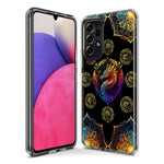 Samsung Galaxy A22 5G Mandala Geometry Abstract Dragon Pattern Hybrid Protective Phone Case Cover
