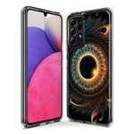 Samsung Galaxy A13 Mandala Geometry Abstract Eclipse Pattern Hybrid Protective Phone Case Cover