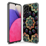 Samsung Galaxy A72 Mandala Geometry Abstract Elephant Pattern Hybrid Protective Phone Case Cover