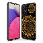 Samsung Galaxy A33 5G Mandala Geometry Abstract Sunflowers Pattern Hybrid Protective Phone Case Cover