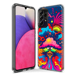 Samsung Galaxy A20 Neon Rainbow Psychedelic Trippy Hippie Bomb Star Dream Hybrid Protective Phone Case Cover