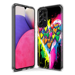 LG Aristo 5 Colorful Rainbow Hearts Love Graffiti Painting Hybrid Protective Phone Case Cover
