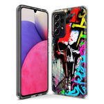 LG Aristo 5 Skull Face Graffiti Painting Art Hybrid Protective Phone Case Cover