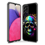 Samsung Galaxy J3 J337 Fantasy Skull Headphone Colorful Pop Art Hybrid Protective Phone Case Cover