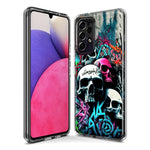 Samsung Galaxy A11 Skulls Graffiti Painting Art Hybrid Protective Phone Case Cover