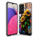 Samsung Galaxy A01 Sunflowers Graffiti Painting Art Hybrid Protective Phone Case Cover