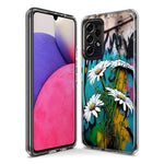 Samsung Galaxy Z Flip 4 White Daisies Graffiti Wall Art Painting Hybrid Protective Phone Case Cover