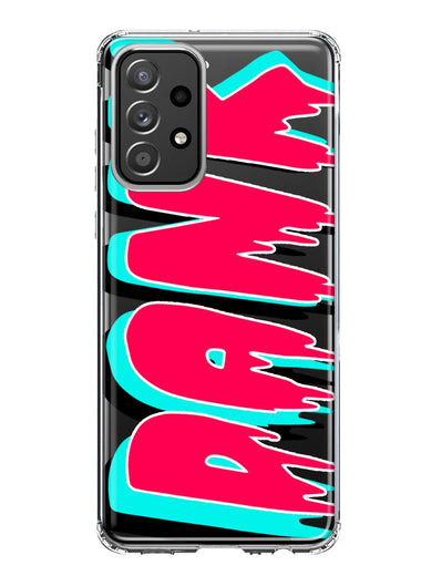 Samsung Galaxy A53 Teal Pink Clear Funny Text Quote Dank Hybrid Protective Phone Case Cover