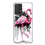 Samsung Galaxy A53 Pink Flamingo Painting Graffiti Hybrid Protective Phone Case Cover