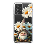 Samsung Galaxy A52 Cute Gnome White Daisy Flowers Floral Hybrid Protective Phone Case Cover