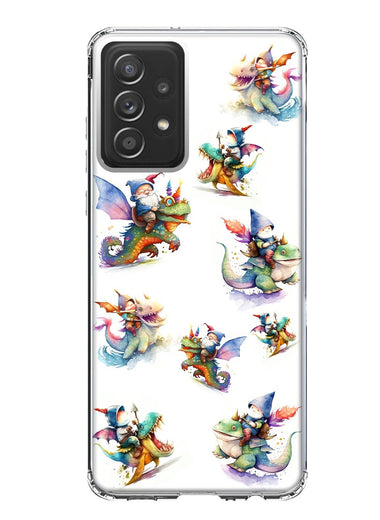 Samsung Galaxy A52 Cute Fairy Cartoon Gnomes Dragons Monsters Hybrid Protective Phone Case Cover