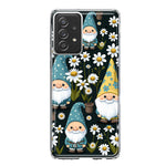 Samsung Galaxy A52 Cute White Daisies Gnomes Flowers Floral Double Layer Phone Case Cover