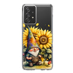 Samsung Galaxy A52 Cute Gnome Sunflowers Clear Hybrid Protective Phone Case Cover
