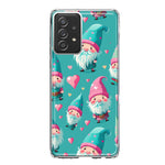 Samsung Galaxy A53 Turquoise Pink Hearts Gnomes Hybrid Protective Phone Case Cover