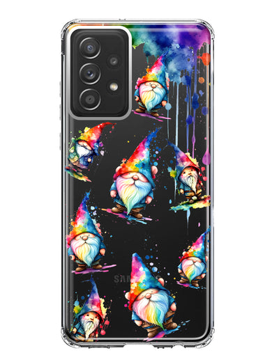 Samsung Galaxy A52 Neon Water Painting Colorful Splash Gnomes Hybrid Protective Phone Case Cover