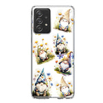 Samsung Galaxy A53 Cute White Blue Daisies Gnomes Hybrid Protective Phone Case Cover