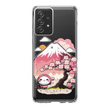 Samsung Galaxy A52 Kawaii Manga Pink Cherry Blossom Fuji Mountain Mochi Girl Hybrid Protective Phone Case Cover