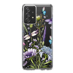 Samsung Galaxy A52 Lavender Dragonfly Butterflies Spring Flowers Hybrid Protective Phone Case Cover